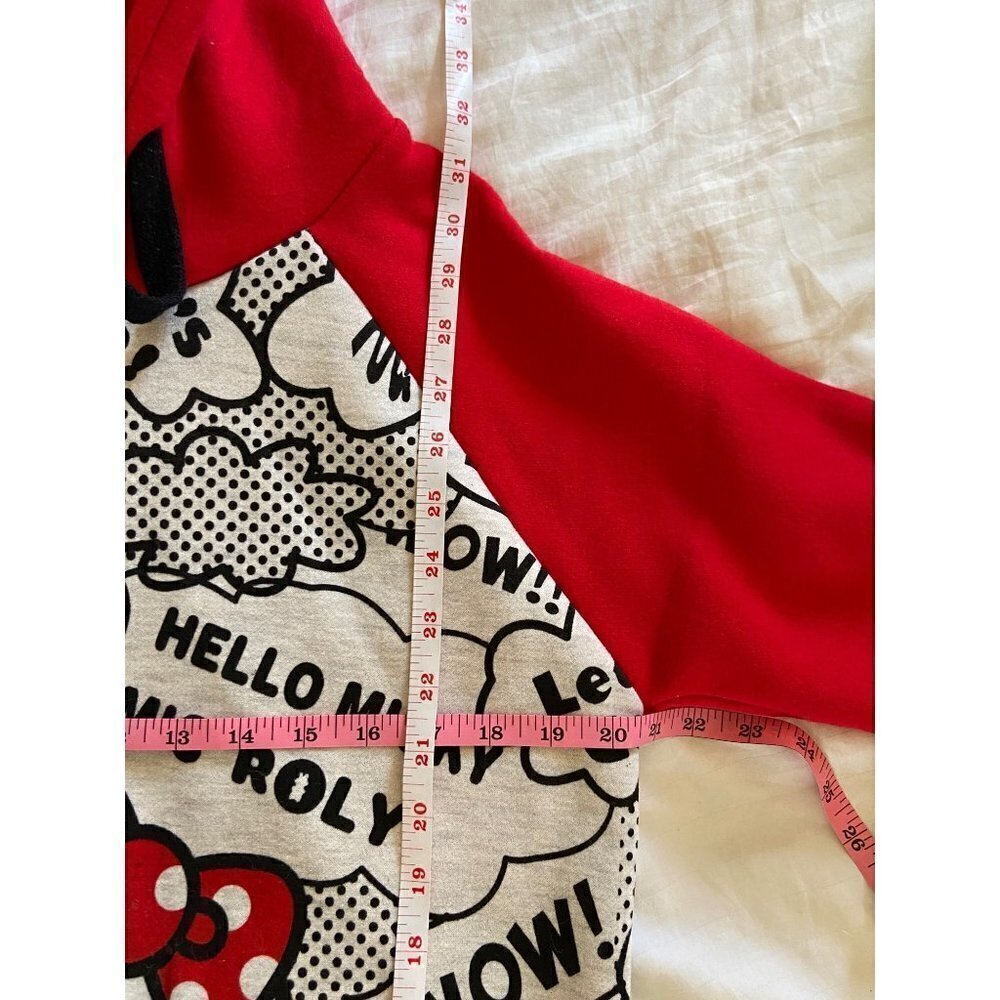 Hello Kitty Red and White Graphic Hoodie - Picture 5 of 8